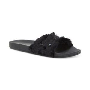 Jessica Simpson Women's Playah Sandals Black Cotton Weave 6M US